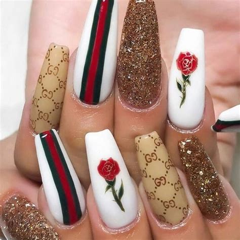 gucci coffin nails|dope gucci nails.